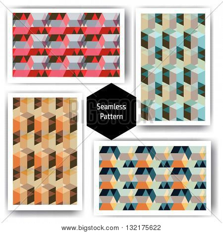 Ethnic islamic arabic pattern set. Islamic arabic background. Islamic geometry. Seamless vector in arabic style