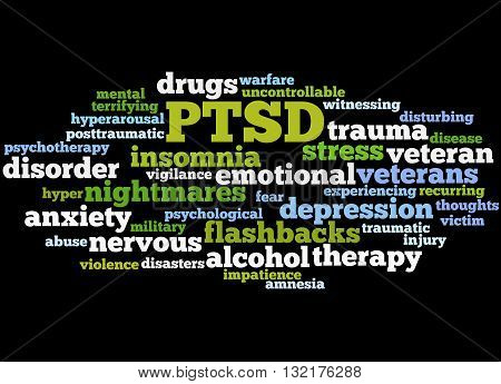 Posttraumatic Stress Disorder - Ptsd, Word Cloud Concept 4