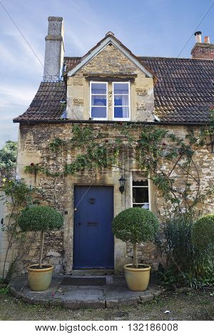 Old house in the pretty village of Lacock in Wiltshire UK