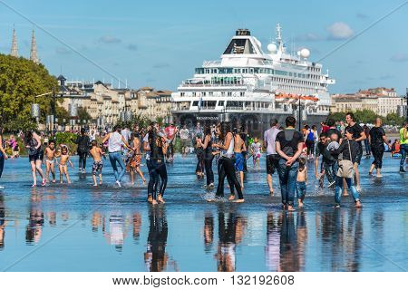 Famous Dutch Cruise Ship Prinsendam In Bordeaux, France