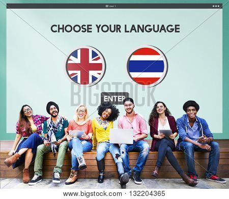Thai English Language Communication Global Concept