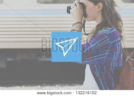 Paper Airplane Rocket Launce Growth Success Startup Concept