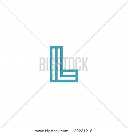 Impossible Letter L Logo design vector Linear Symbol Monogram