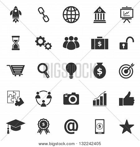 Start up icons on white background, stock vector