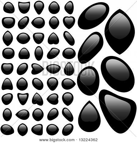 Elementos de la web de negro. Conjunto de vectores.