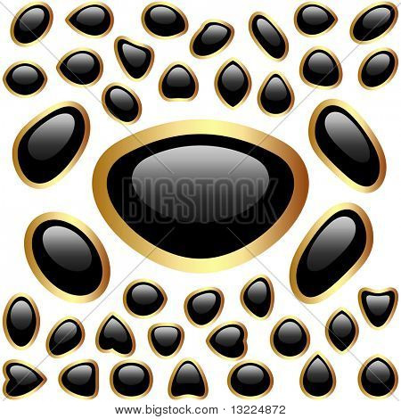 Botones web negro para diseño