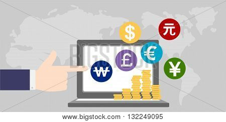 business icons about money around the world,finance