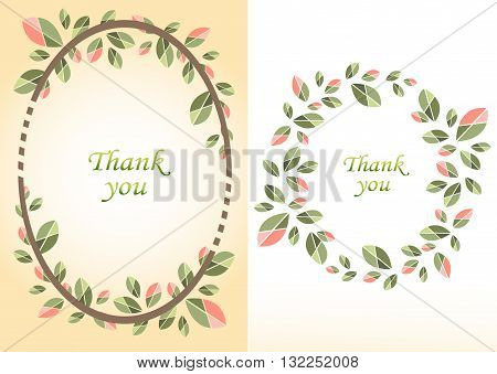 flower illustration for greeting card thank you