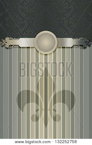 Vintage background with decorative borderframe and old-fashioned elegant patterns. Vintage invitation card or book cover design.