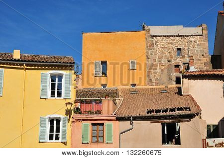 Frejus; France - april 16 2016 : old house in the city center