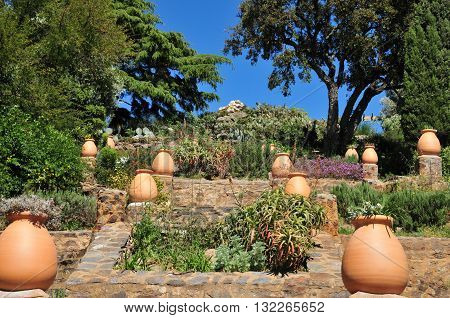 Rayol Canadel sur Mer France - april 18 2016 : public garden in spring