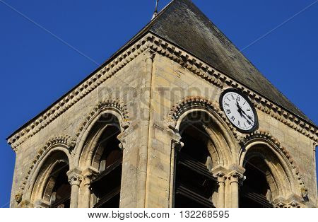 Oinville sur Montcient France - february 19 2016 : the Saint Severin church