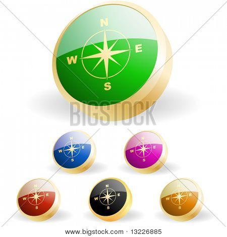 Vector compass. Graphic elements set.