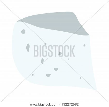 White cheese slice isolated on white background food healthy product, snack frash milk gourmet breakfast vector illustration. Milk fresh cheese slice and healthy cheese slice. Gourmet cheese slice.