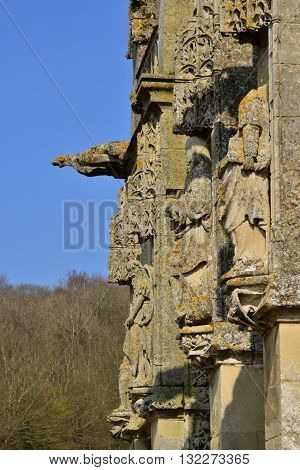 Serans France - march 14 2016 : the saint denis chirch