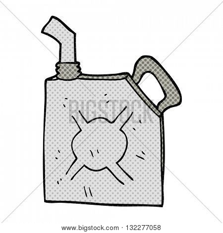 freehand drawn cartoon fuel can