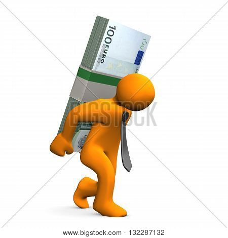 Manikin Euro Notes Burden