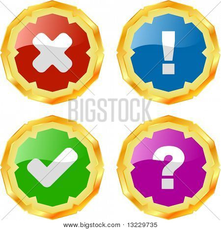 Exclamation and question vector elements.
