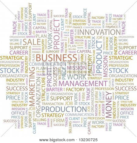 BUSINESS. Nuvola. Illustrazione vettoriale.