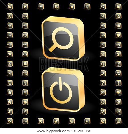 Grande collezione di pulsanti web. Vector set.