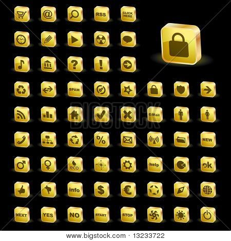 Grande raccolta vettoriale dei pulsanti web