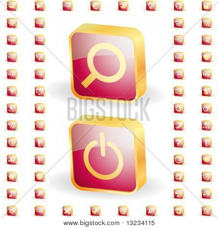 Grande collezione di pulsanti web. Vector set.