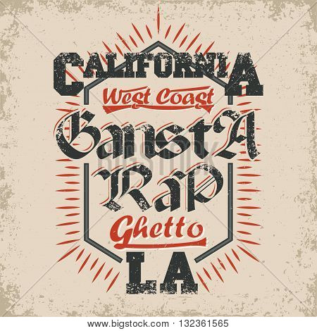 Vintage typography, grunge t-shirt graphics, teeshirt print design, vector