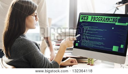 Web Programming Software Developer Technology Concept