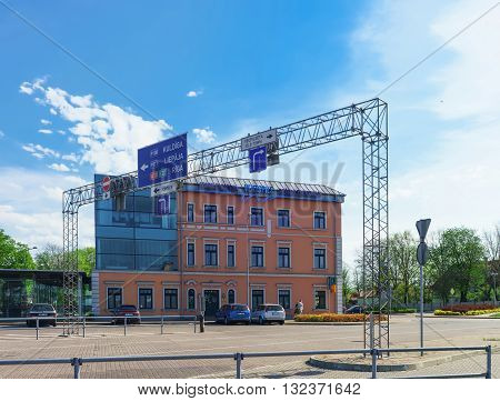 Ferry Terminal Near The Port In Ventspils
