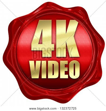 4k video, 3D rendering, a red wax seal