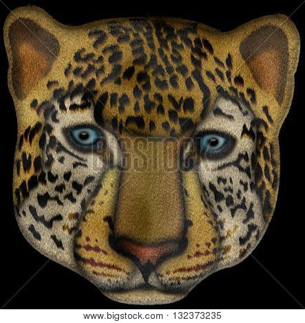 This is a Leopard face Illustration with clipping path attached.