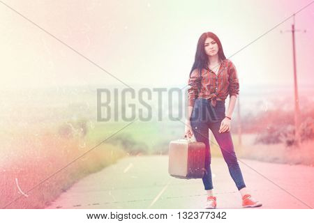 Beautiful Girl Stops The Car