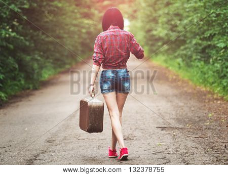 Beautiful Girl Stops The Car