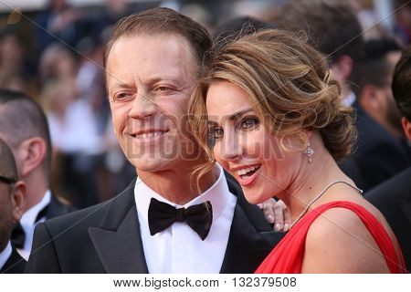 Cannes, France - 12 MAY 2016: Rocco Siffredi and Rozsa Tassi attend the screening of 'Money Monster' at the annual 69th Cannes Film Festival.