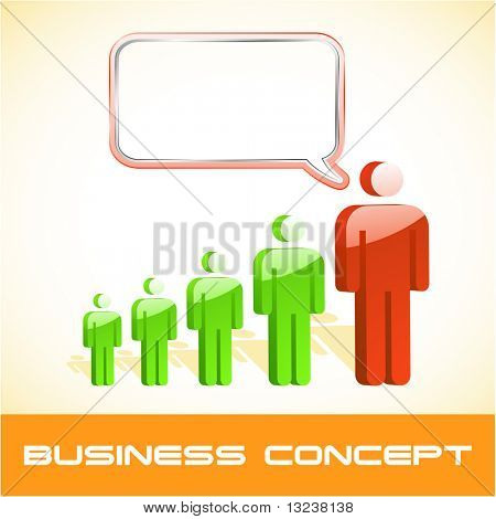 Concetto di business del discorso. Illustrazione vettoriale.