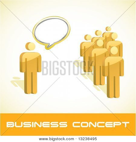Concetto di business del discorso. Illustrazione vettoriale.