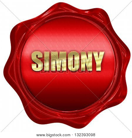 simony, 3D rendering, a red wax seal