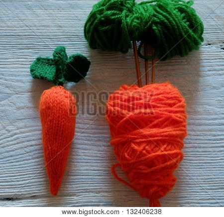 Knitted Carrot, Funny Diy