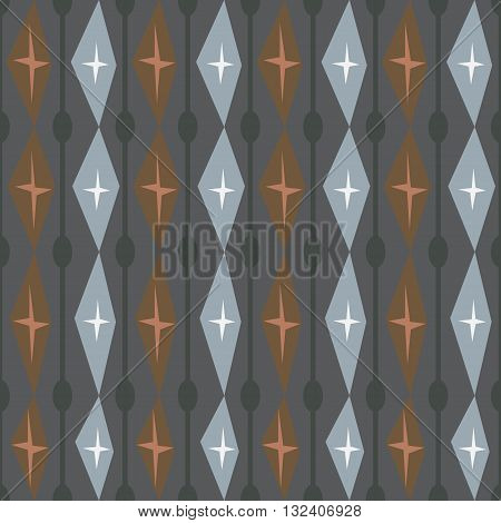 Seamless abstract vector pattern with stars and column background