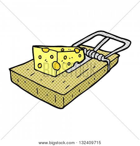 freehand drawn cartoon mouse trap