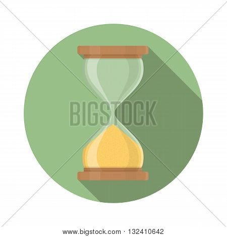 Transparent sandglass icon, time hourglass, sandclock, flat design, vector eps10 illustration