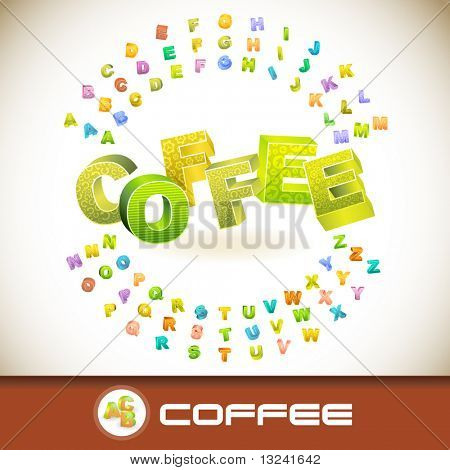 CAFFÈ. Vector illustration 3d.
