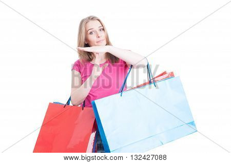 Attractive Woman Doing Timeout Or Pause Gesture