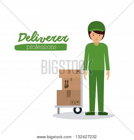 deliverer profession design, vector illustration eps10 graphic