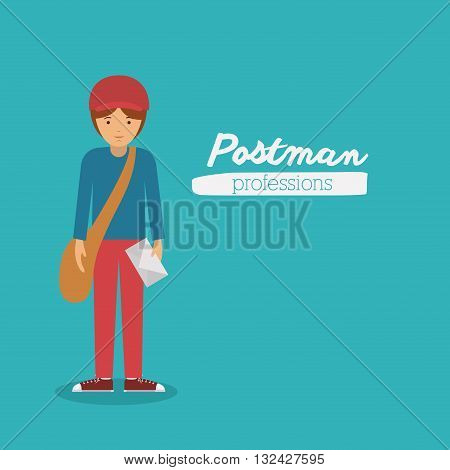 deliverer profession design, vector illustration eps10 graphic
