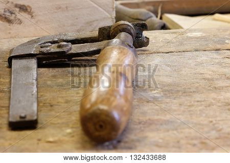 Detail of the clamping tools - carpentry tools - chucking tool