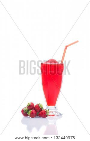 Strawberry Granita slush refreshment