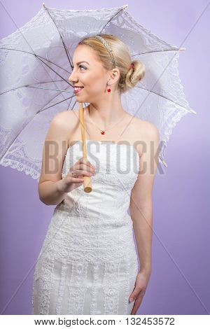 Bride In A Wedding Dress Pre Wedding Portrait