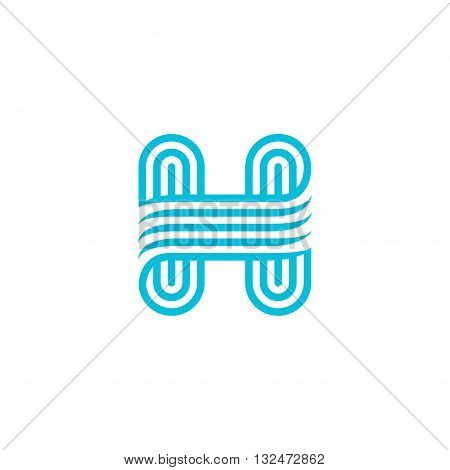 Creative Letter H Logo design vector template Linear