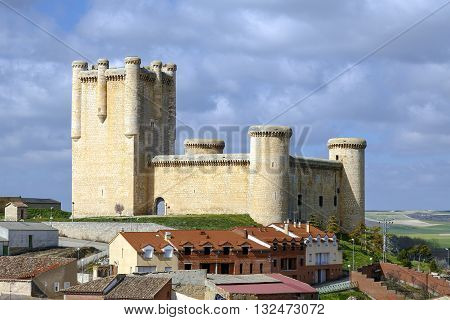 Castle Communards Torrelobaton in Valladolid Spain. Declared Historical Heritage in 1949